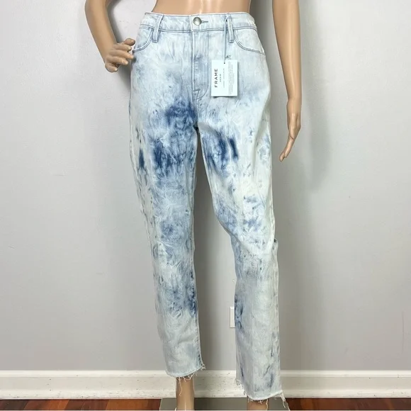 NEW FRAME REVOLVE DISTRESSED STRAIGHT LEG JEANS - Picture 2 of 8